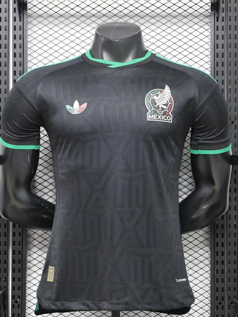 adidas Mexico Black Jersey with Green Trim